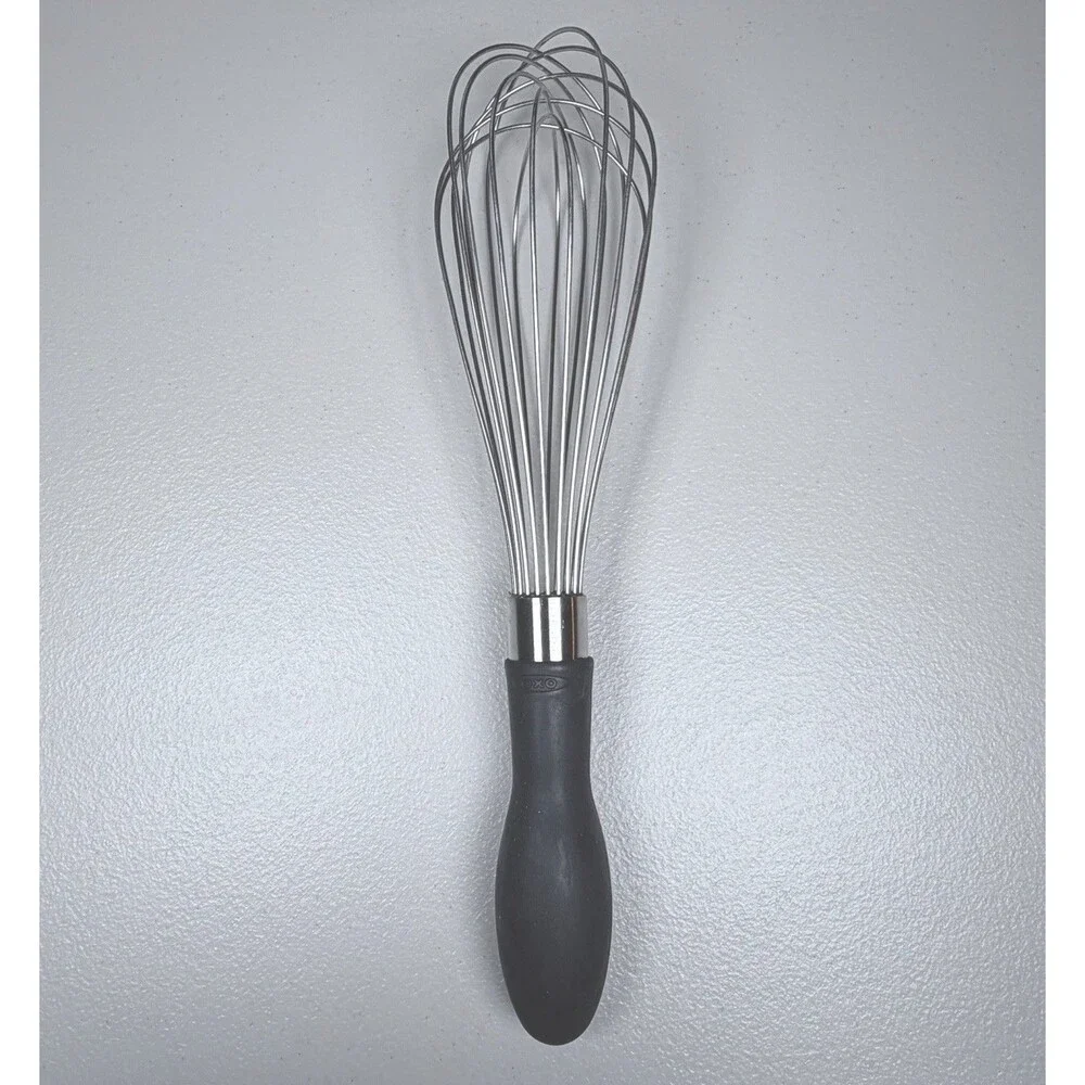 OXO Balloon Whisk 11” Non-Slip Black Rubber Handle Stainless Steel
